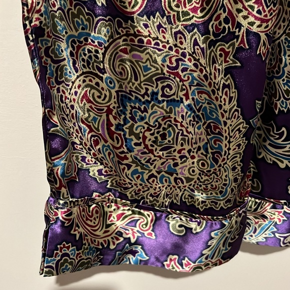 Purple Paisley Print Pants! Lounge or Pajama Pant. Valentine Loungewear - Picture 5 of 6